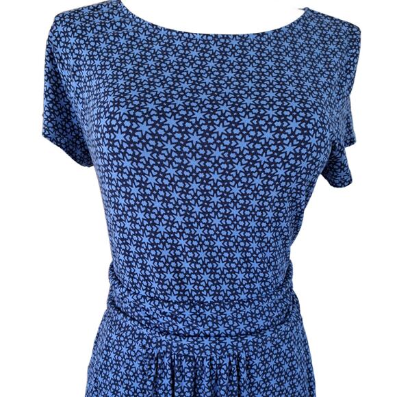 BODEN Amelie Jersey Dress Blue Star Size 10 Short Sleeve Preppy Pockets - Picture 6 of 10